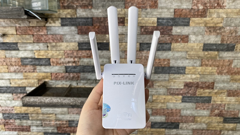 Bộ Kích Sóng Wifi Pixlink LV WR09 2 4GHz 300Mbps 4 ang ten giá rẻ