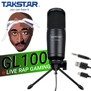 Micro chuyên Gaming Streamer Rap Takstar GL100 USB - Tích hợp Soundcard sẵn