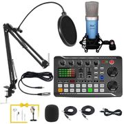 Bộ micro livestream ISK AT100 cùng soundcar F998 pro