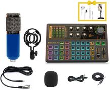 Bộ thu âm chất lượng cao soundcard Sk300 plus micro bm900 tặng giá đỡ điện thoại và tai nghe