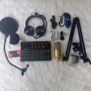 Bộ Mic Hát Livestream Sound Card K300 & Mic AQTA 220 âm Thanh Cực Hay dễ dàng lắp đặt