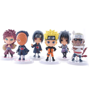 Bộ 6 tương nhân vật Naruto Chibi N3 - 7cm trang trí góc Gaming