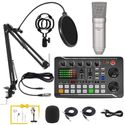 Bộ thu âm hát livesteam AQ100 cùng soundcard F998 pro