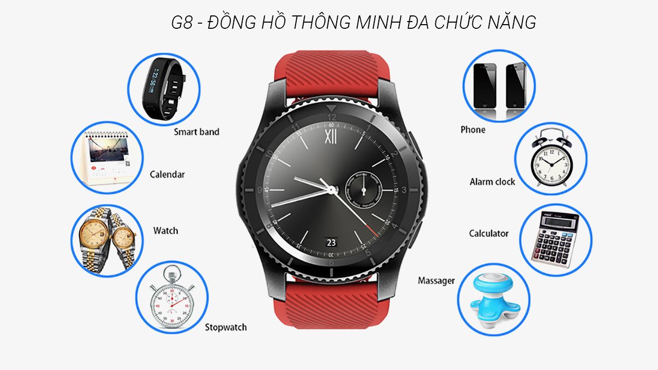 Đồng hồ thông minh G8 N01 Pro - Nghe gọi chống nước tích hợp định vị từ xa
