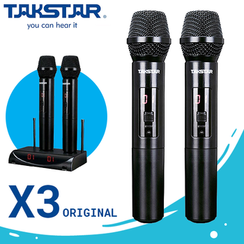 Bộ 2 mic không dây Takstar X3 chính hãng - UHF Hỗ trợ tăng cường