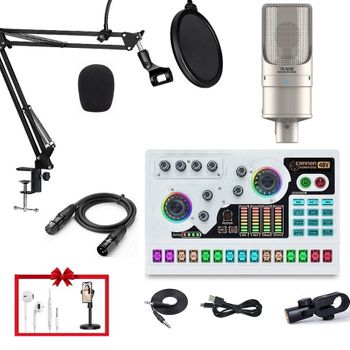 bộ livestream chuyên nghiệp soundcard X5 kết hợp mic thu âm k200