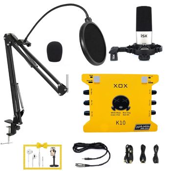 Combo thu âm XOX K10 với mic ISK S700 đáng mua nhất cuối năm 2023 Tặng kèm tai nghe và giá đỡ điện thoại
