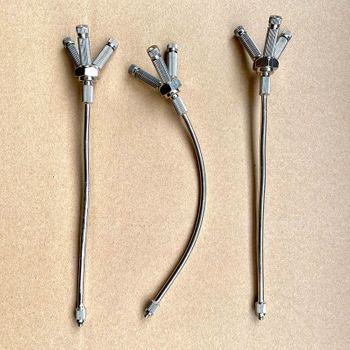 Bộ béc cao áp chia 3 hướng dài 20cm uốn cong theo ý ( thanh nối 20cm  chia 3 hướng  3 béc )