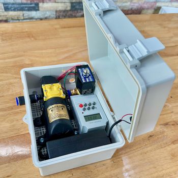Bộ bơm đơn Time lắp sẵn gồm tủ điện  van từ  timer  bơm 60w