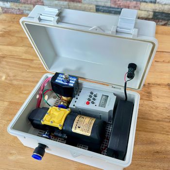 Bộ bơm đơn Time lắp sẵn gồm tủ điện  van từ  timer  bơm 60w