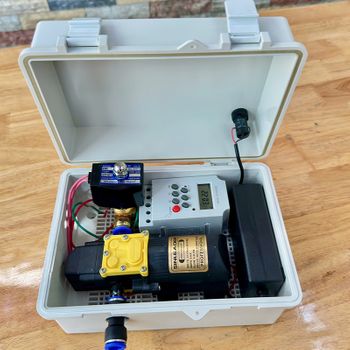Bộ bơm đơn Time lắp sẵn gồm tủ điện  van từ  timer  bơm 60w