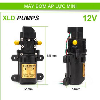 Bơm nước mini áp lực 12V XLD PUMPS 975 - Công suất 42W / 4lit
