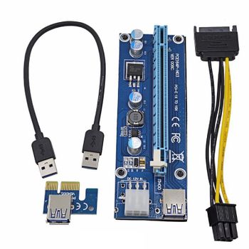 Dây Riser PCI Express 1X To 16X USB 3.0 Ver 006C 6PIN