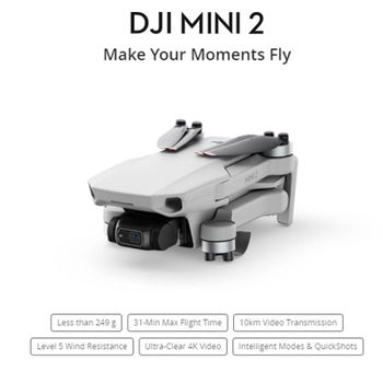 Flycam DJI Mini 2 Combo 3 Pin và Balo Chính Hãng