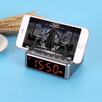 Loa Bluetooth Mini G24 có đồng hồ led báo thức - Kiêm giá đỡ điện thoại