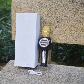 Micro Bluetooth Karaoke M8 - Tích hợp đèn Led Vũ Trường