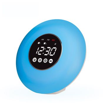 Loa bluetooth J12 kiêm đèn ngủ đồng hồ báo thức - Sync đổi màu qua App trên điện thoại