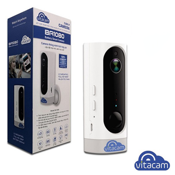 Camera IP Wifi Vitacam BA1080  Full HD1080 tích hợp pin 3000Mah -130 Độ tặng kèm thẻ 32GB