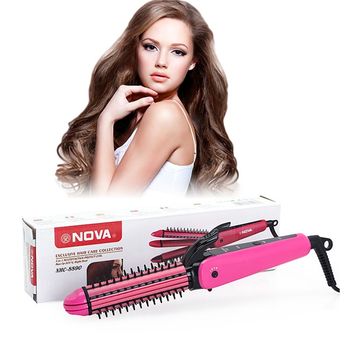 Máy kẹp tóc uốn duỗi bấm Nova 8890 - 2 trong 1