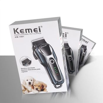 Tông đơ cắt tóc Kemei KM 1991 chính hãng pin sạc Chuyên cắt cho người và thú cưng