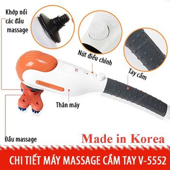 Máy massage toàn thân cầm tay Mini Squirrel 5 đầu