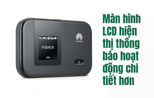 Bộ Phát Wifi 4G Huawei E5372 - màn hình LCD hỗ trợ cùng lúc 11 người