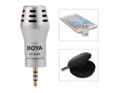 Micro mini thu âm cho điện thoại Boya BY A100