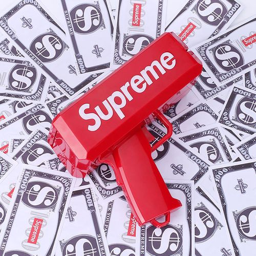 Súng bắn tiền Supreme - Tặng 1 xấp tiền giấy