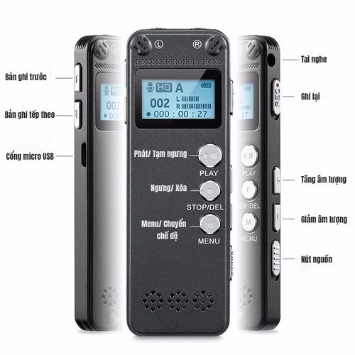 Máy ghi âm chất lượng cao GH500 8GB - Ghi âm 80 giờ