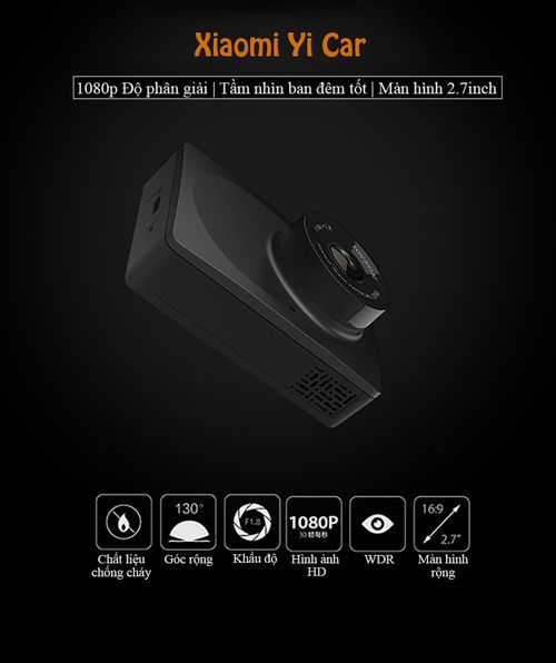 Camera hành trình xe hơi Xiaomi Yi car DVR 1080P [QUỐC TẾ]