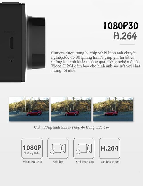 Camera hành trình xe hơi Xiaomi Yi car DVR 1080P [QUỐC TẾ]