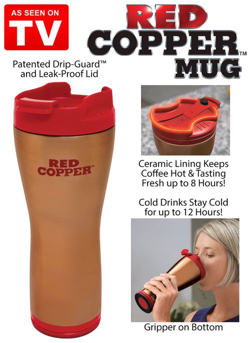 Bình giữ nhiệt Red copper Mug - Hàng Cao Cấp