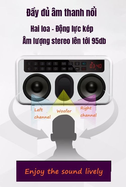 Loa Bluetooth Đa Năng Stereo Siêu Trầm ROLTON E500 chính hãng