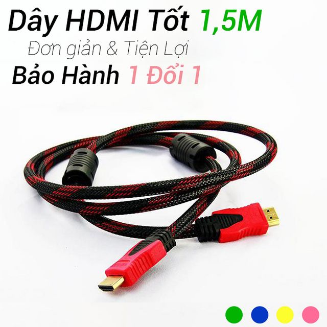 Dây cáp HDMI to HDMI 1.5 mét dây dù chống đứt Normal