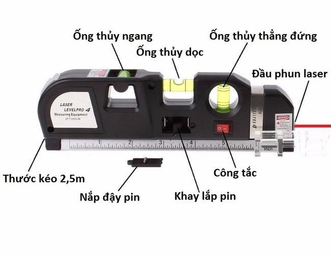 Thước NIVO tia laser LV03 - Nhiều chế độ đo