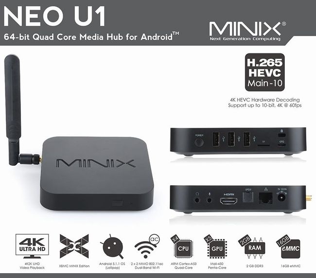 Combo Minix Neo U1 và Chuột bay KM800