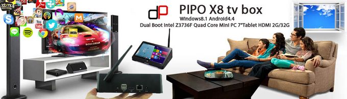 Pipo X8 - Set Top Box chạy hai OS Windows và Android