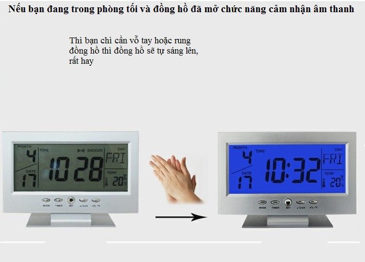 Đồng Hồ Để Bàn LED LCD DS 8082