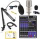 Combo bộ mic thu âm livestream PC-K200 kết hợp Mixer M4 plus TẶNG Tai nghe và Giá đỡ điện thoại