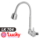 Vòi rửa bát tăng áp LK 704 Inox Lucky - Chính hãng bảo hành 24 tháng