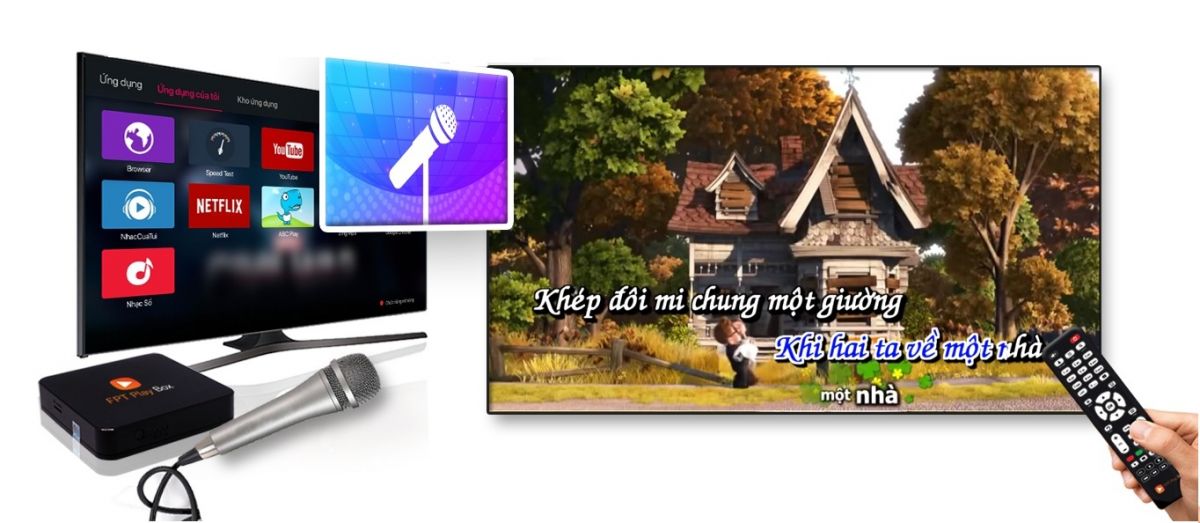 hát karaoke trên tivi box