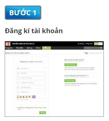 Hướng dẫn đăng ký tài khoản ứng dụng My K+ trên Android TV Box