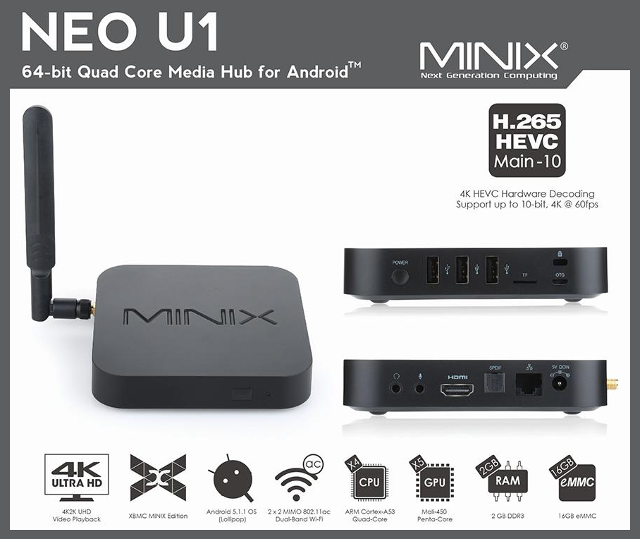 Combo Minix Neo U1 và Chuột bay KM800