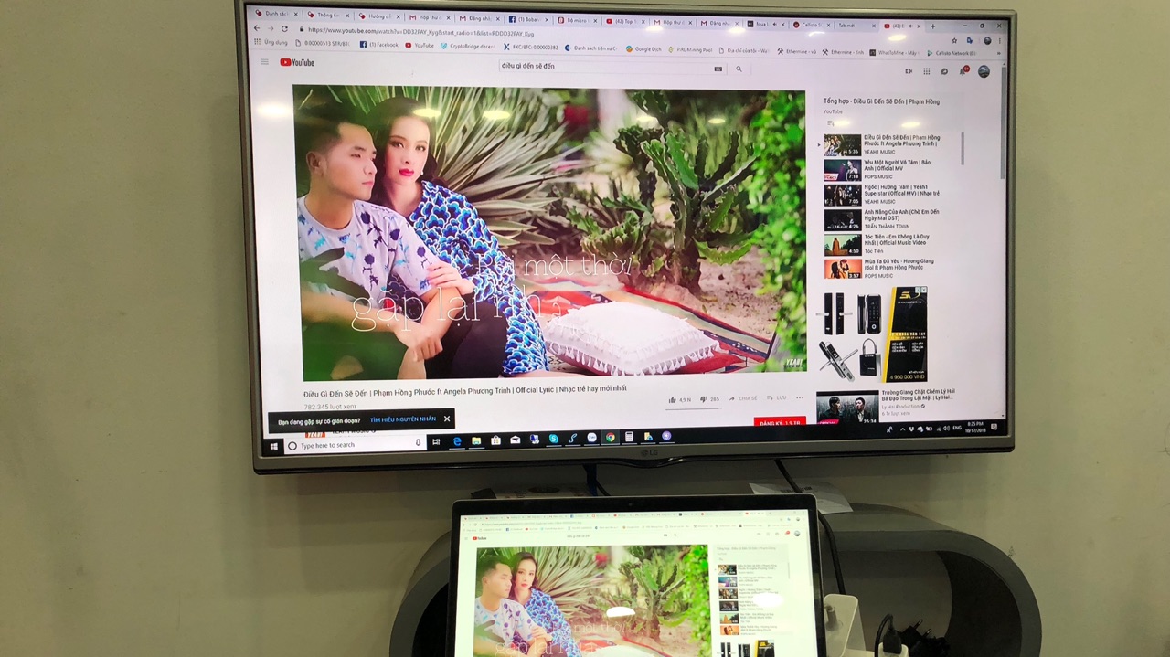 đua video từ máy tính lên màn hình tivi thông qua hdmi không dây m2plus