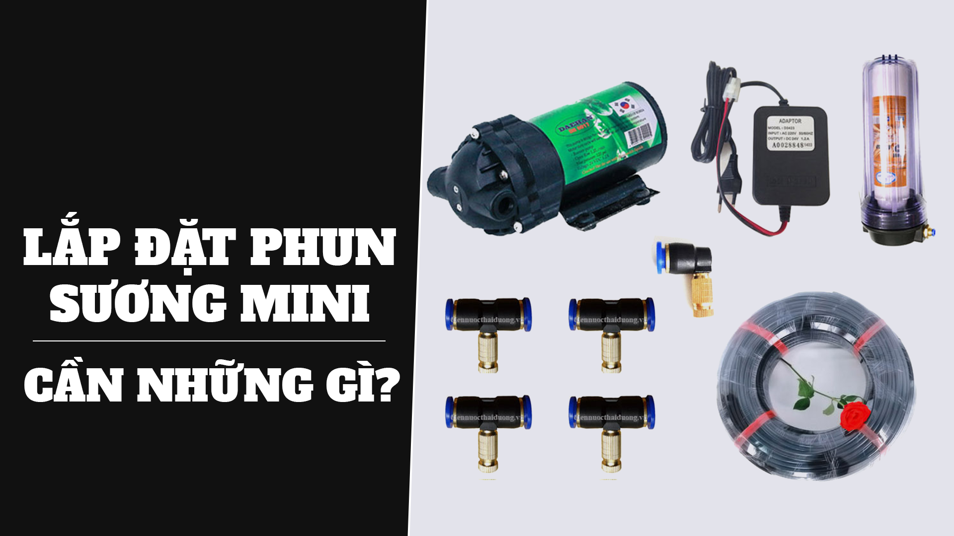 Hướng dẫn tự lắp dàn phun sương mini làm mát ngay tại nhà chỉ trong 10 phút.