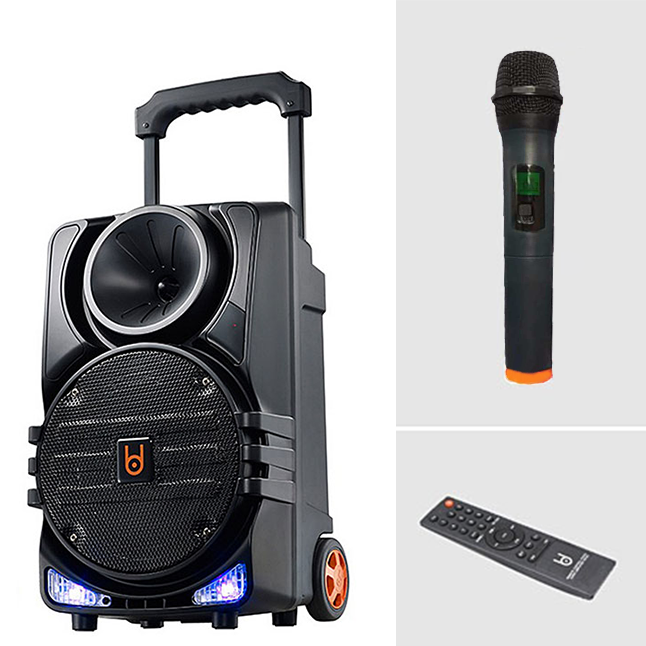 Loa kéo di động BD H0663 giá rẻ - Đi kèm 1 micro không dây đen