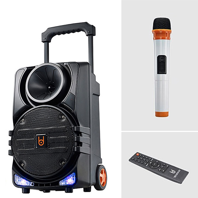 Loa kéo di động BD H0863 2 tấc - Đi kèm 1 micro không dây