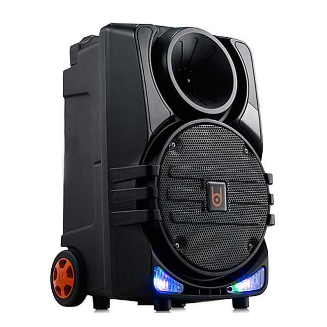 Loa kéo di động BD H1263 3 tấc rưỡi có bánh xe - Đi kèm 2 micro không dây