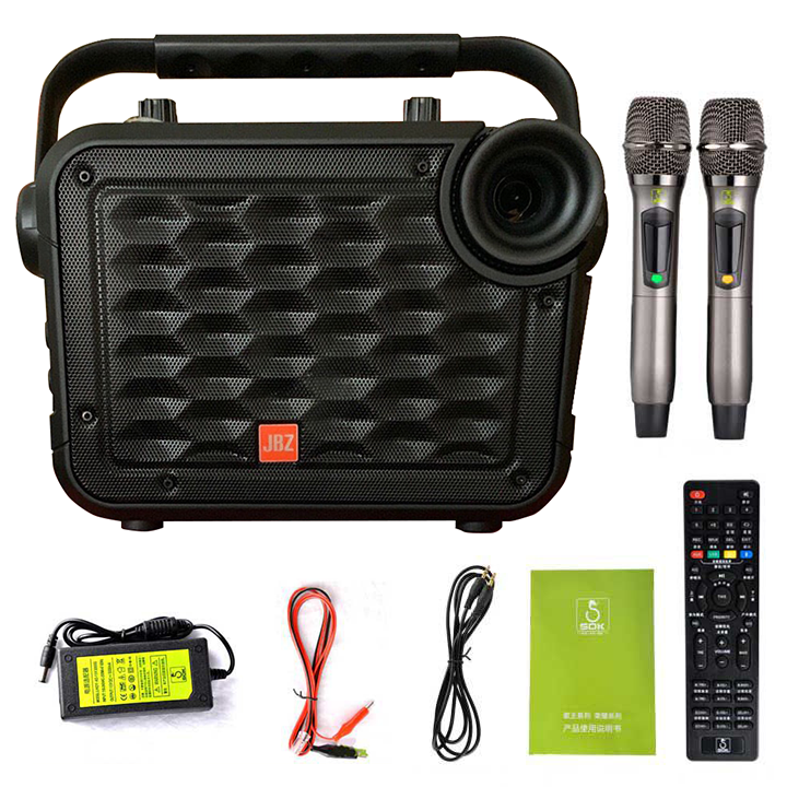 Loa kéo di động JBZ 0607 - Bộ đi kèm 2 micro karaoke không dây