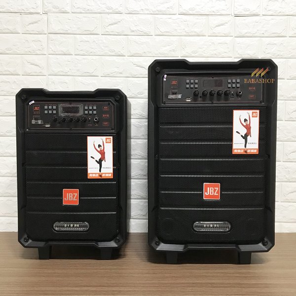 Loa kéo di động JBZ 1213 chính hãng - 3 tấc kèm 2 micro không dây